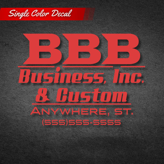 Business Logo Premium Decals - Single Color